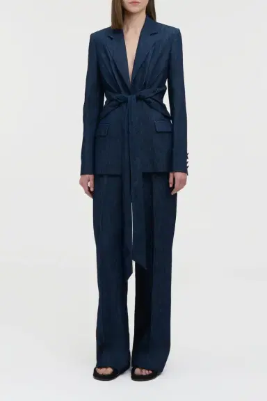 Gabriela Hearst Norman Wide-leg Pant in Recycled Cotton Denim | Thumbnail 3