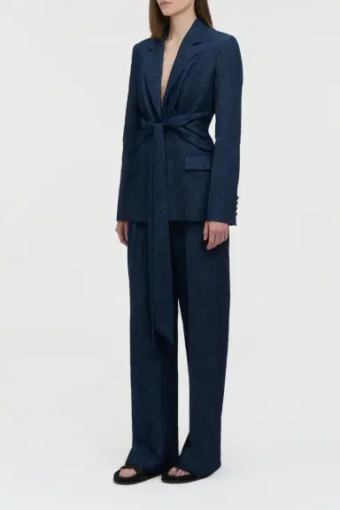 Gabriela Hearst Norman Wide-leg Pant in Recycled Cotton Denim | Thumbnail 4