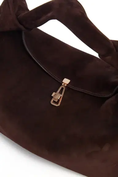 Gabriela Hearst Small Antonia Bag in Dark Brown Suede | Thumbnail 3 Gabriela Hearst Small Antonia Bag in Dark Brown Suede | Thumbnail 3
