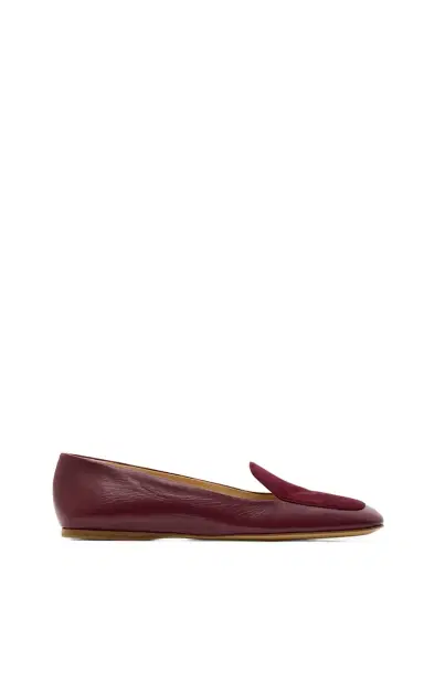 Gabriela Hearst Aveda Flat Loafer in Bordeaux Leather & Suede | Thumbnail 1 Gabriela Hearst Aveda Flat Loafer in Bordeaux Leather & Suede | Thumbnail 1