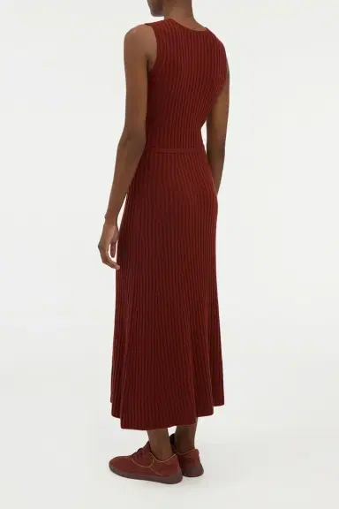 Gabriela Hearst Meier Knit Midi Dress in Burnt Sienna Merino Wool Cashmere | Thumbnail 4 Gabriela Hearst Meier Knit Midi Dress in Burnt Sienna Merino Wool Cashmere | Thumbnail 4