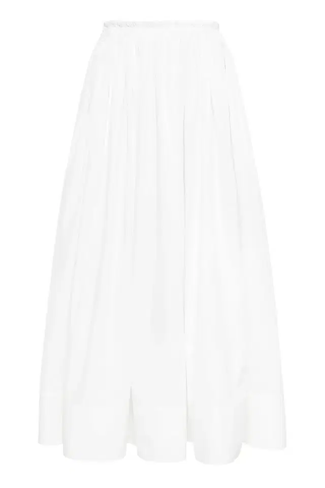 Gabriela Hearst Shiva Maxi Skirt in White Sea Island Cotton