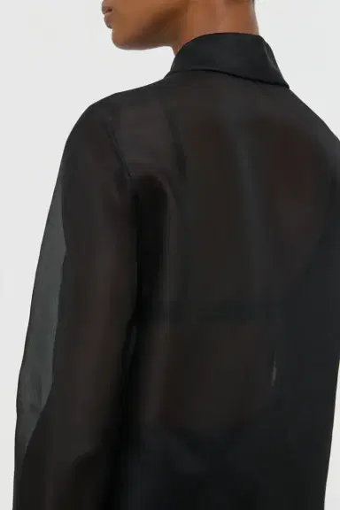 Gabriela Hearst Oriana Lace Blouse in Black Silk Organza | Thumbnail 6 Gabriela Hearst Oriana Lace Blouse in Black Silk Organza | Thumbnail 6