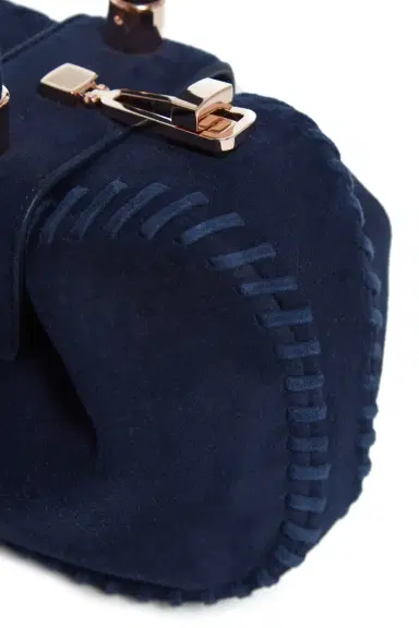 Gabriela Hearst Whipstitch Demi Bag in Navy Suede | Thumbnail 5 Gabriela Hearst Whipstitch Demi Bag in Navy Suede | Thumbnail 5