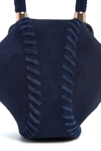 Gabriela Hearst Whipstitch Demi Bag in Navy Suede | Thumbnail 6 Gabriela Hearst Whipstitch Demi Bag in Navy Suede | Thumbnail 6