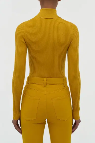 Gabriela Hearst Peppe Knit Turtleneck in Golden Birch Cashmere Silk | Thumbnail 4 Gabriela Hearst Peppe Knit Turtleneck in Golden Birch Cashmere Silk | Thumbnail 4