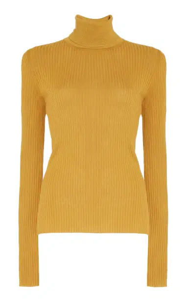 Gabriela Hearst Peppe Knit Turtleneck in Golden Birch Cashmere Silk | Thumbnail 1 Gabriela Hearst Peppe Knit Turtleneck in Golden Birch Cashmere Silk | Thumbnail 1