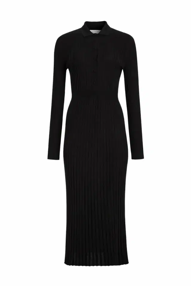 GABRIELA HEARST Ardor Knit Maxi Dress in Black Cashmere Silk