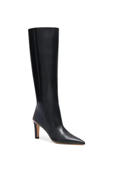 Gabriela Hearst Aura High Heel Stiletto Tall Boot in Black Leather | Thumbnail 3 Gabriela Hearst Aura High Heel Stiletto Tall Boot in Black Leather | Thumbnail 3