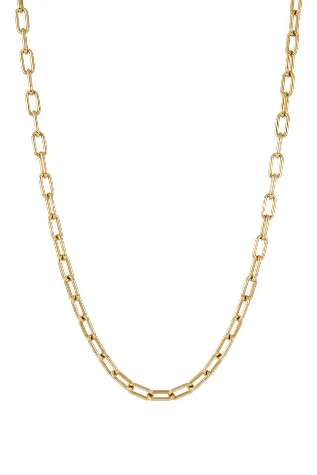 Large Link Necklace in 18K Yellow Gold (Small Links)
