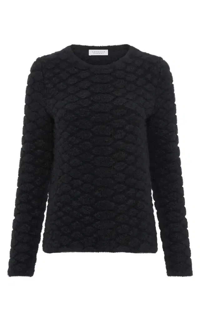 Gabriela Hearst Tansey Knit Sweater in Black Cashmere