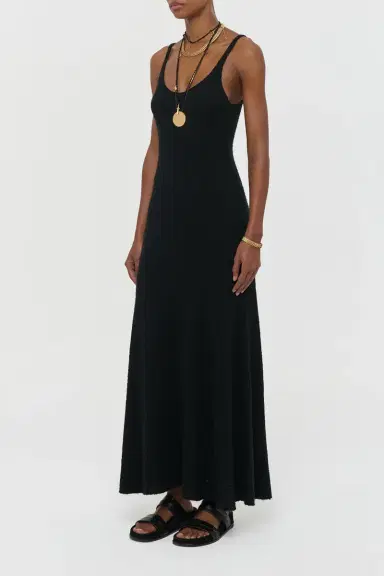Gabriela Hearst Ayla Knit Maxi Dress in Black Mulberry Silk | Thumbnail 5 Gabriela Hearst Ayla Knit Maxi Dress in Black Mulberry Silk | Thumbnail 5