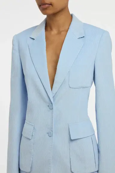 Gabriela Hearst Louisa Blazer in Light Blue Sea Island Cotton Corduroy | Thumbnail 6 Gabriela Hearst Louisa Blazer in Light Blue Sea Island Cotton Corduroy | Thumbnail 6