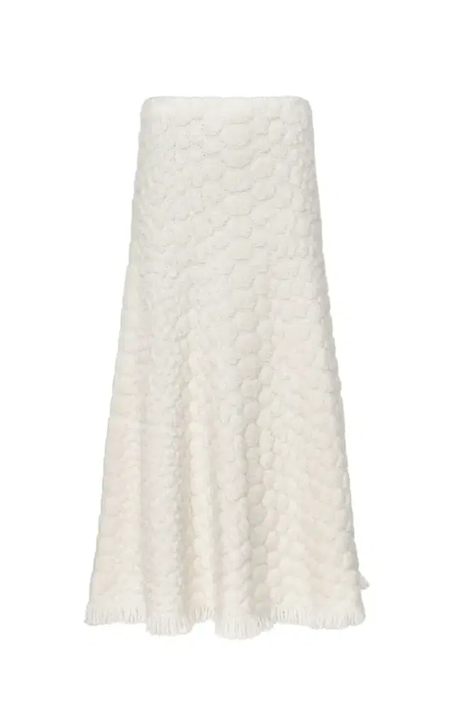 Gabriela Hearst Kanta Fringe Knit Midi Skirt in  Cashmere