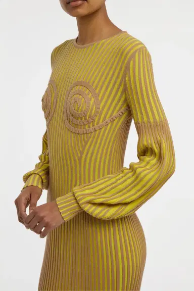 Gabriela Hearst Karina Knit Maxi Dress in Citrine & Camel Merino Wool | Thumbnail 6 Gabriela Hearst Karina Knit Maxi Dress in Citrine & Camel Merino Wool | Thumbnail 6