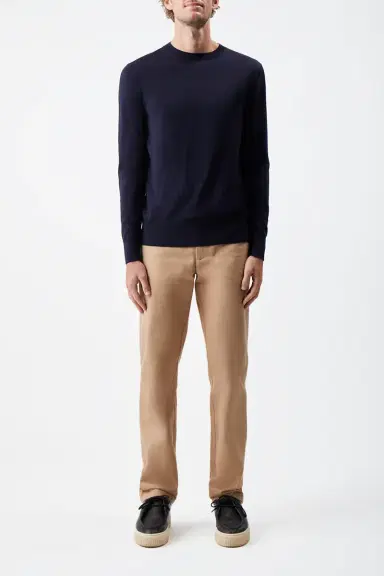 Gabriela Hearst Palco Knit Sweater in Navy Merino Wool | Thumbnail 2