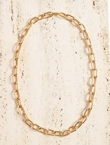 Gabriela Hearst Medium Link Necklace in 18K Yellow Gold (Classic Links) | Thumbnail 4