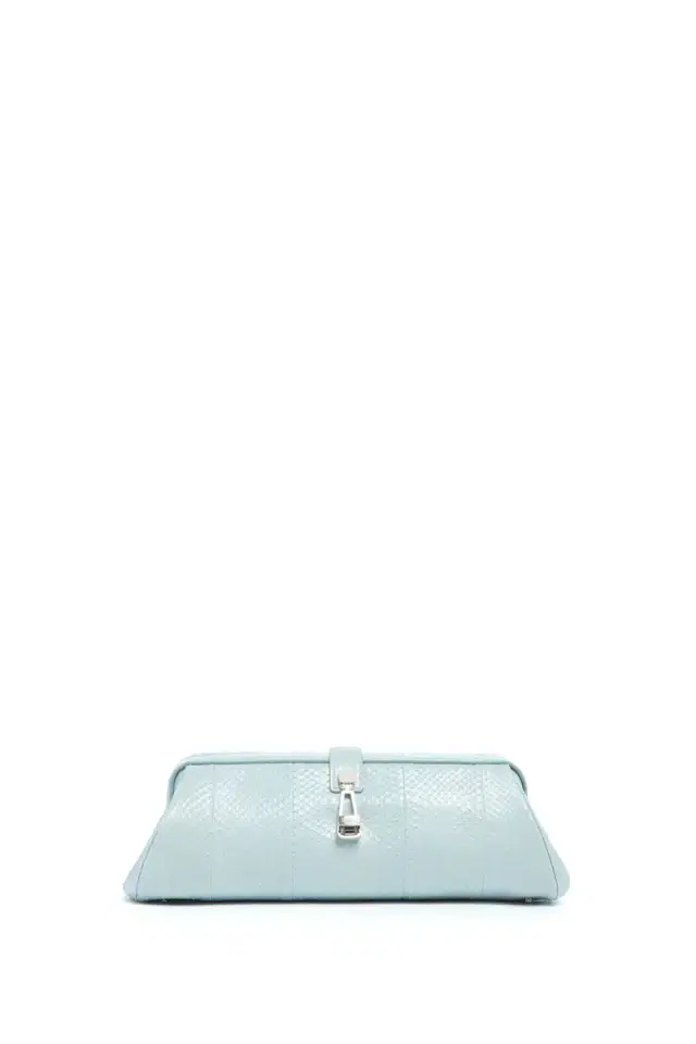 GABRIELA HEARST Paola Clutch in Light Blue Snakeskin