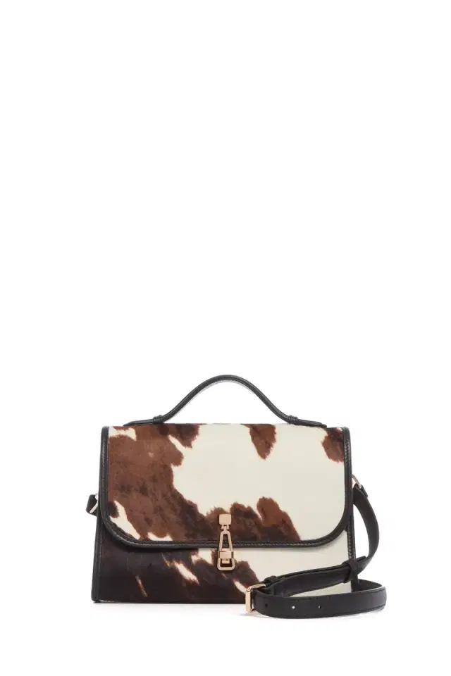 Gabriela Hearst Medium Leonora Flap Bag in  Cognac Multi Pony Hair