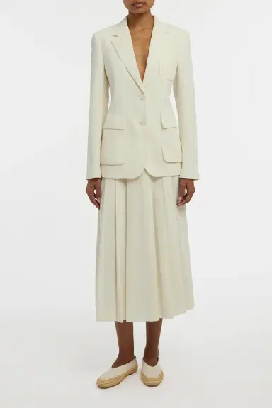 Gabriela Hearst Wesley Pleated Midi Skirt in Sea Island Cotton Corduroy | Thumbnail 2 Gabriela Hearst Wesley Pleated Midi Skirt in Sea Island Cotton Corduroy | Thumbnail 2