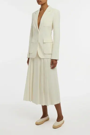 Gabriela Hearst Wesley Pleated Midi Skirt in Sea Island Cotton Corduroy | Thumbnail 3 Gabriela Hearst Wesley Pleated Midi Skirt in Sea Island Cotton Corduroy | Thumbnail 3
