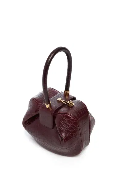 GABRIELA HEARST Nina Bag in Bordeaux Crocodile Leather | Thumbnail 3 GABRIELA HEARST Nina Bag in Bordeaux Crocodile Leather | Thumbnail 3
