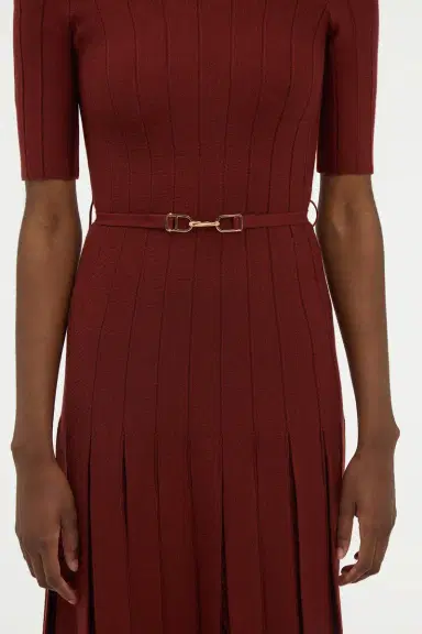 Gabriela Hearst Kurt Knit Pleated Maxi Dress in Burnt Sienna Merino Wool | Thumbnail 6 Gabriela Hearst Kurt Knit Pleated Maxi Dress in Burnt Sienna Merino Wool | Thumbnail 6