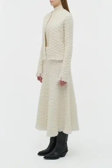 Gabriela Hearst Johannes Fringe Knit Cardigan in Cashmere | Thumbnail 3 Gabriela Hearst Johannes Fringe Knit Cardigan in Cashmere | Thumbnail 3