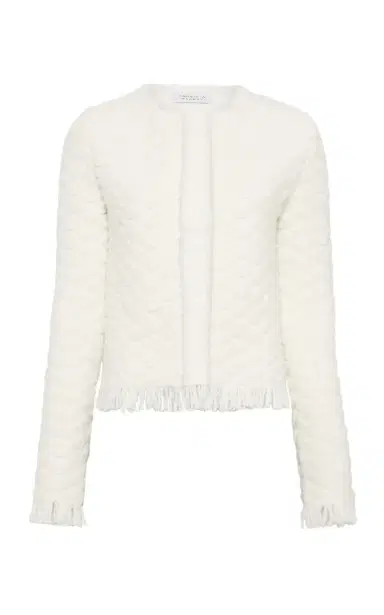 Gabriela Hearst Johannes Fringe Knit Cardigan in Cashmere | Thumbnail 1 Gabriela Hearst Johannes Fringe Knit Cardigan in Cashmere | Thumbnail 1