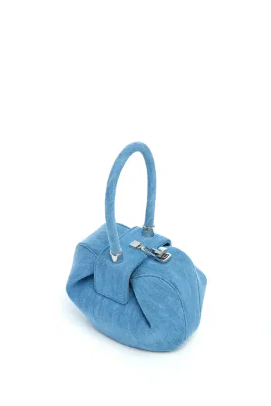 Gabriela Hearst Demi Bag in Light Blue Recycled Cotton Linen Denim | Thumbnail 3 Gabriela Hearst Demi Bag in Light Blue Recycled Cotton Linen Denim | Thumbnail 3
