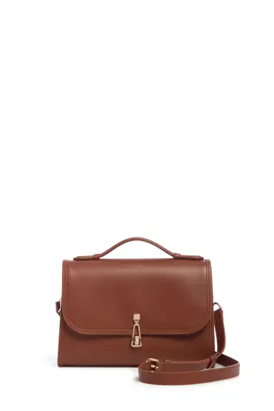 Gabriela Hearst Medium Leonora Flap Bag in Cognac Leather | Thumbnail 1 Gabriela Hearst Medium Leonora Flap Bag in Cognac Leather | Thumbnail 1