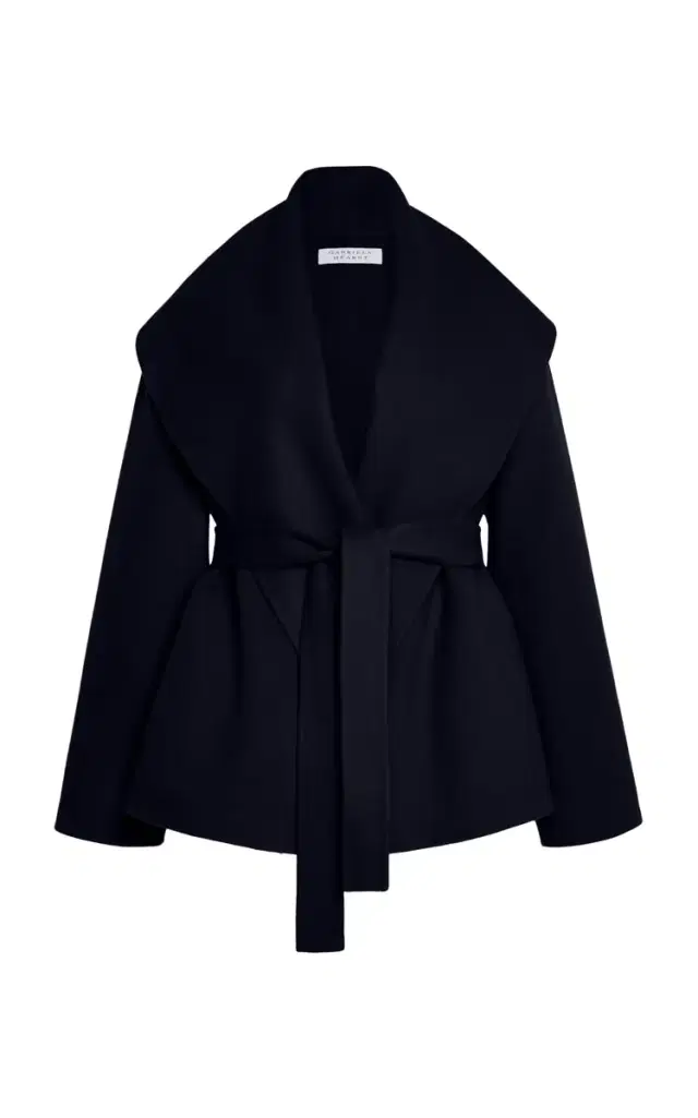 GABRIELA HEARST Harris Wrap Jacket in Dark Navy Double-face Cashmere
