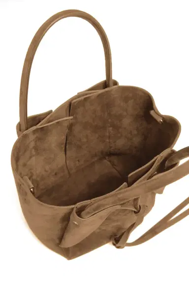 Gabriela Hearst Small Marija Tote Bag in Dark Sand Suede | Thumbnail 4 Gabriela Hearst Small Marija Tote Bag in Dark Sand Suede | Thumbnail 4
