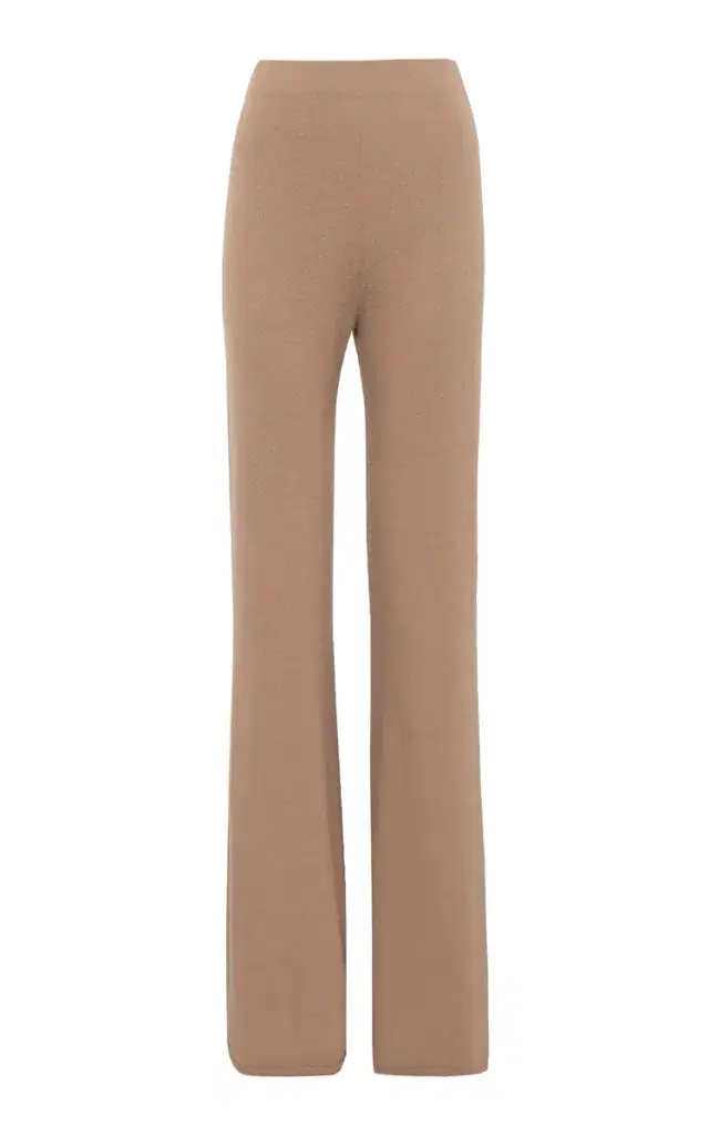 Gabriela Hearst Kaulike Knit Pants in Camel Brushed Cashmere
