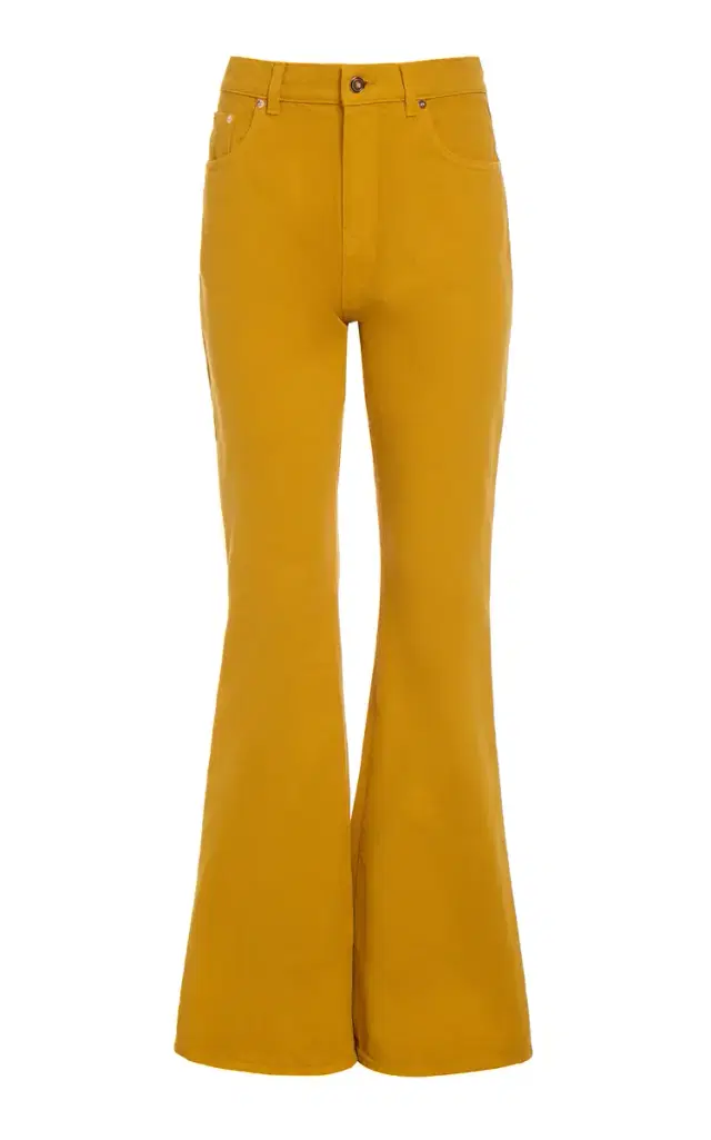 GABRIELA HEARST Willa Bootcut Jean in Golden Birch Recycled Cotton Denim
