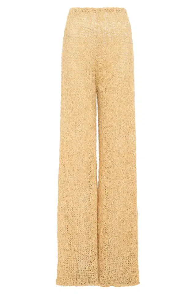 Gabriela Hearst Oriel Knit Pant in Hay Silk Cashmere Linen
