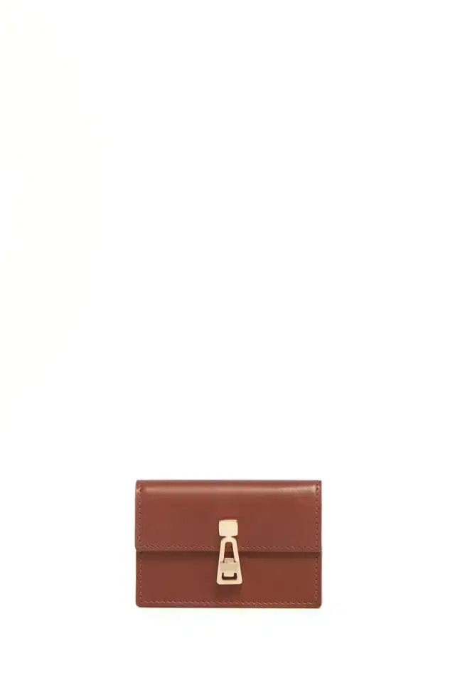 Gabriela Hearst Concertina Card Wallet in Cognac Leather