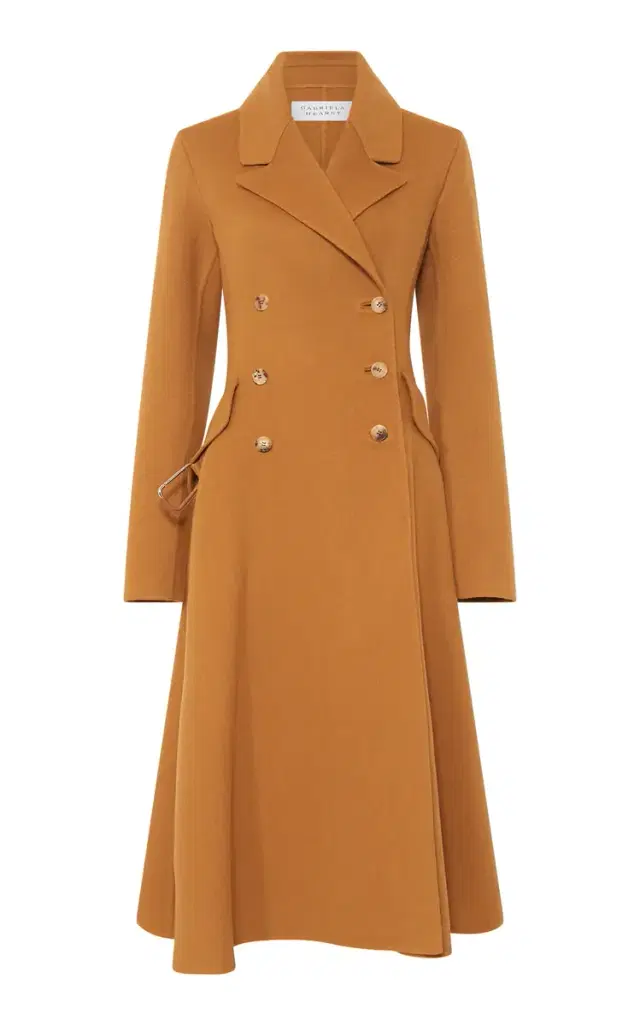 Gabriela Hearst Cantwell Coat in Yellow Ochre Double-face Recycled Cashmere