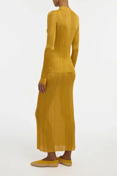 Gabriela Hearst Daniella Knit Maxi Skirt in Golden Birch Silk | Thumbnail 4 Gabriela Hearst Daniella Knit Maxi Skirt in Golden Birch Silk | Thumbnail 4