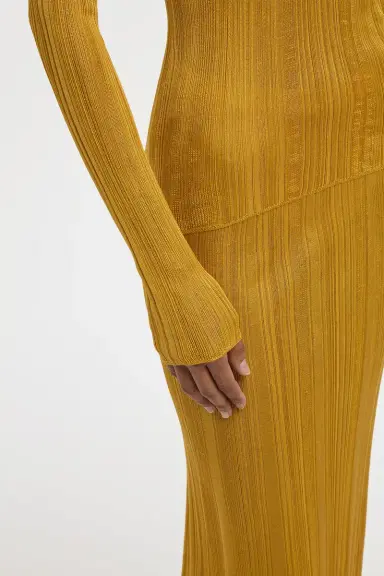 Gabriela Hearst Daniella Knit Maxi Skirt in Golden Birch Silk | Thumbnail 5 Gabriela Hearst Daniella Knit Maxi Skirt in Golden Birch Silk | Thumbnail 5