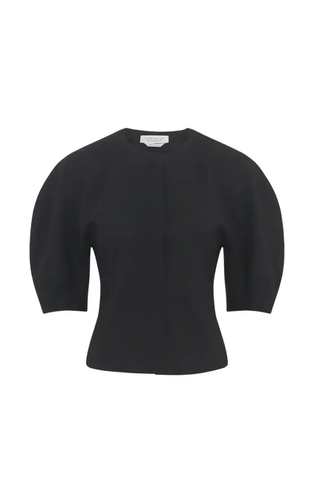 Gabriela Hearst Waverly Top in Black Recycled Wool