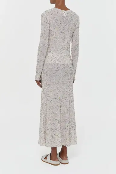 Gabriela Hearst Sabine Knit Midi Skirt in Multi Beaded Cashmere Silk | Thumbnail 4