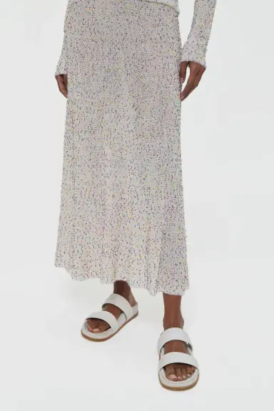 Gabriela Hearst Sabine Knit Midi Skirt in Multi Beaded Cashmere Silk | Thumbnail 5