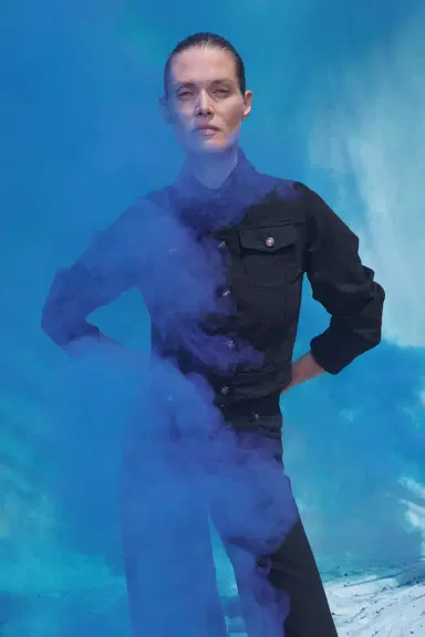 Gabriela Hearst Adira Jacket in Black Recycled Cotton Denim | Thumbnail 2 Gabriela Hearst Adira Jacket in Black Recycled Cotton Denim | Thumbnail 2