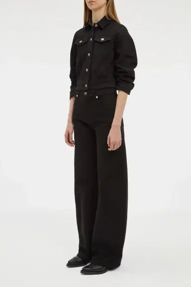 Gabriela Hearst Adira Jacket in Black Recycled Cotton Denim | Thumbnail 4 Gabriela Hearst Adira Jacket in Black Recycled Cotton Denim | Thumbnail 4