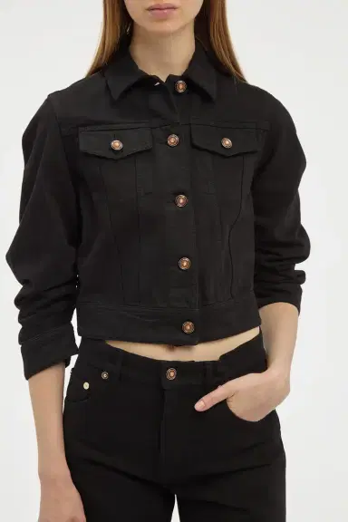 Gabriela Hearst Adira Jacket in Black Recycled Cotton Denim | Thumbnail 6 Gabriela Hearst Adira Jacket in Black Recycled Cotton Denim | Thumbnail 6