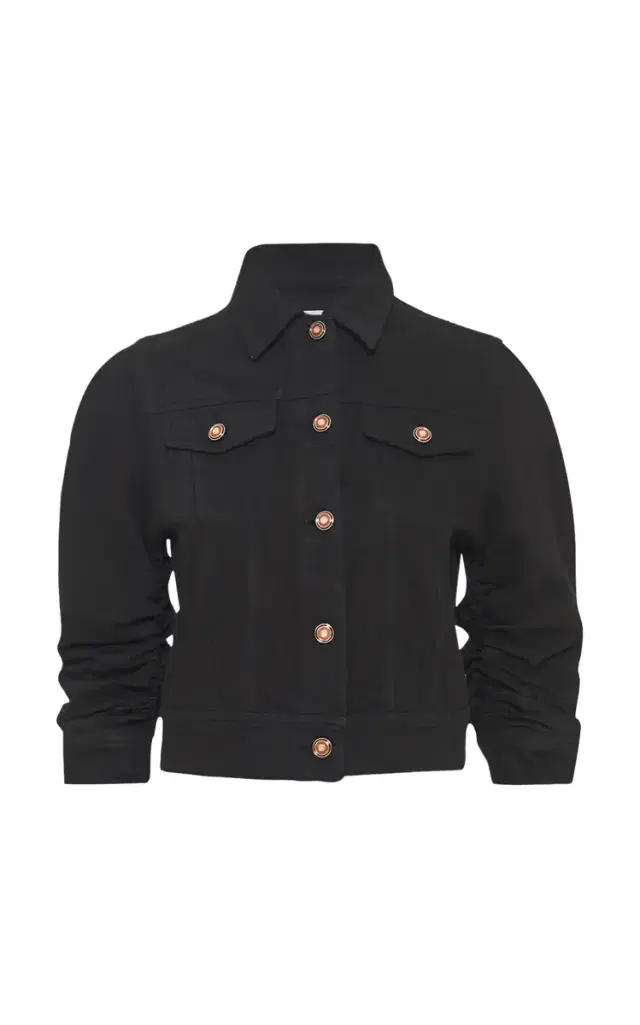 Gabriela Hearst Adira Jacket in Black Recycled Cotton Denim