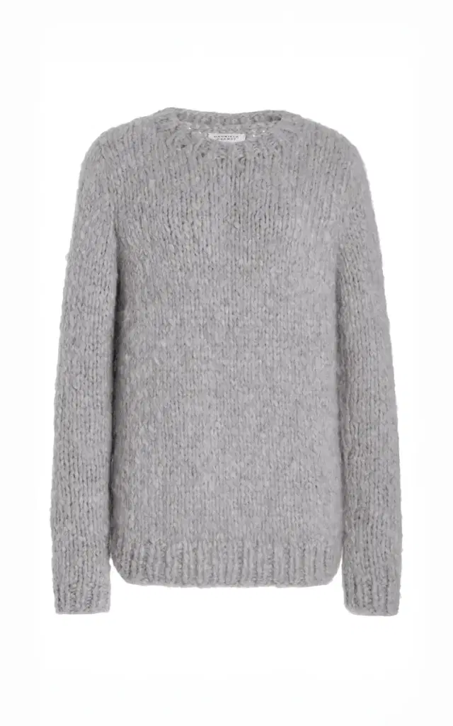 Gabriela Hearst Lawrence Knit Sweater in Heather Grey Welfat Cashmere M