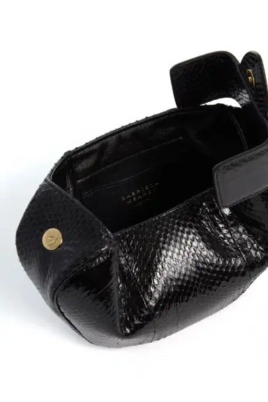 Gabriela Hearst Soft Demi Clutch in Black Snakeskin | Thumbnail 4