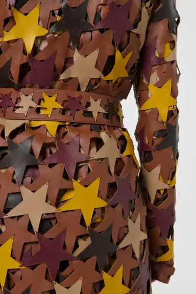 Gabriela Hearst Nuria Patchwork Stars Trench Coat In Multi Nappa Leather | Thumbnail 7